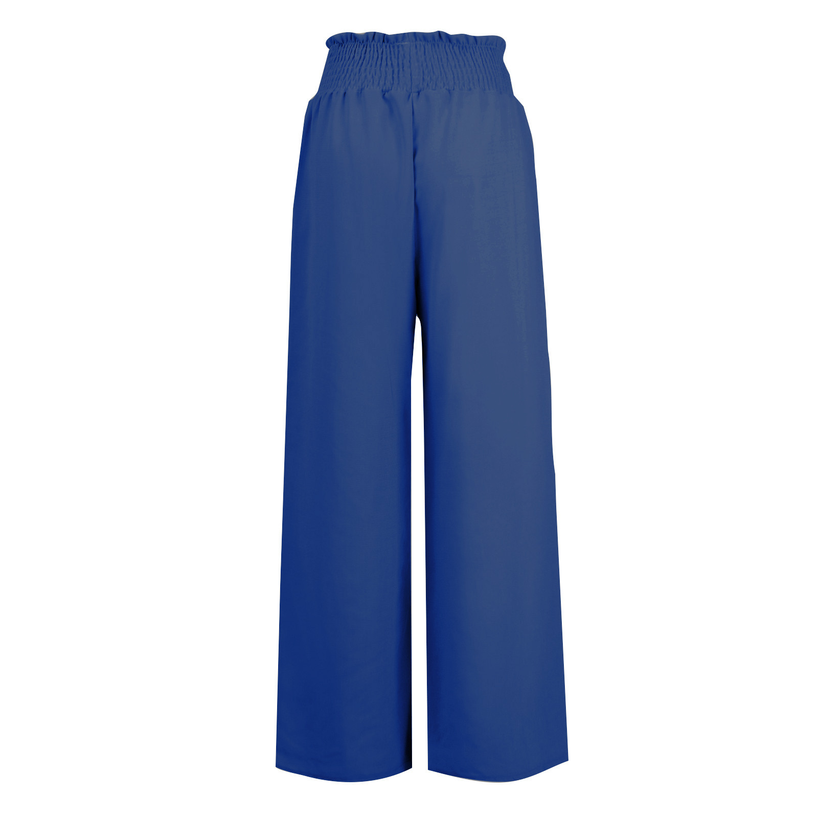 thumbnail image 5 of Pantalones palazzo anchos para mujer - Cintura elástica con cordón, poliéster ligero, ropa informal de playa, para todas las estaciones, tallas S-XXXL, cintura 60-114 cm, corte holgado, 5 of 5